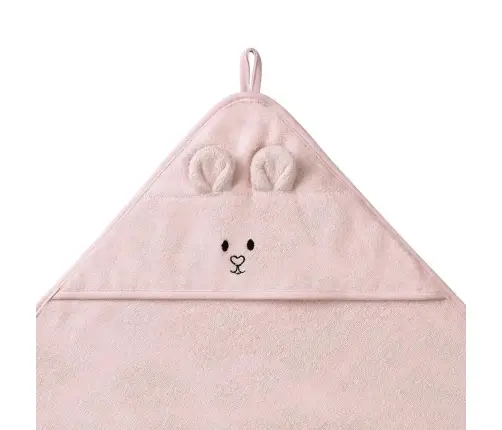 BabyOno bambusest kapuutsiga vannirätik 100x100cm Pink