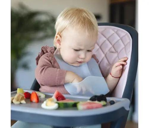 BabyOno Silicone bib -ultrathin Blue