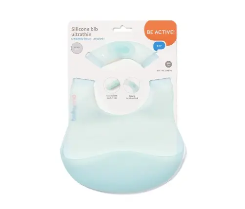 BabyOno Silicone bib -ultrathin Blue