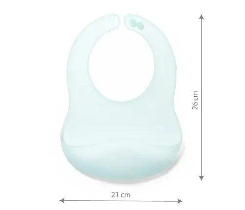 BabyOno Silicone bib -ultrathin Blue
