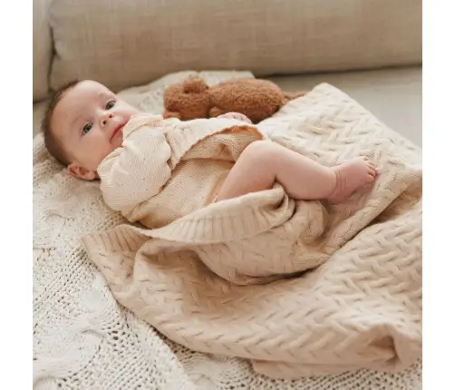 BabyOno Merino wool blanket 75x100cm, Beige