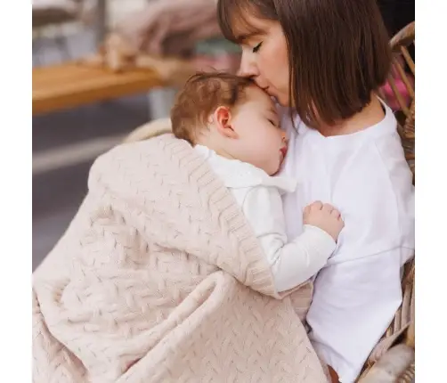 BabyOno Merino wool blanket 75x100cm, Beige