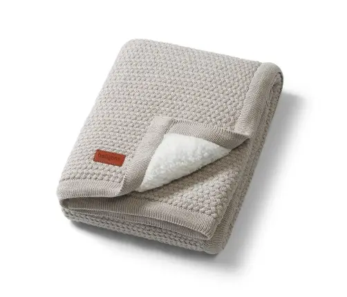 BabyOno cotton blanket with fleecing lining 75x100cm Grey