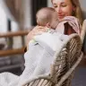 BabyOno cotton blanket with fleecing lining 75x100cm Grey