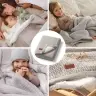 BabyOno cotton blanket with fleecing lining 75x100cm Grey