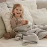 BabyOno cotton blanket with fleecing lining 75x100cm Grey