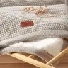 BabyOno cotton blanket with fleecing lining 75x100cm Grey