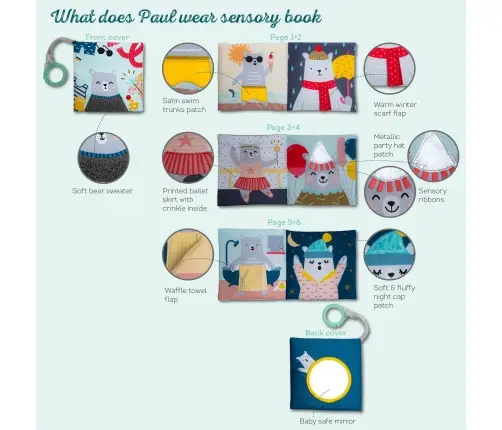 Taf Toys baby book What does Paul wear