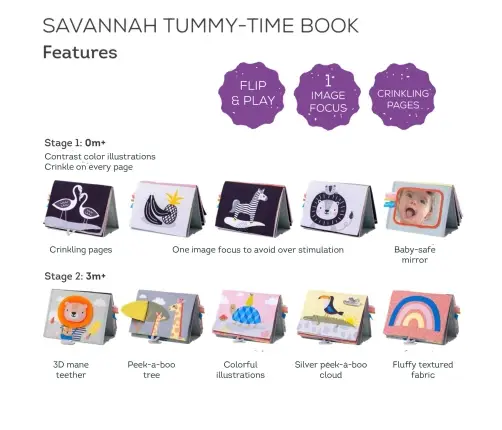 Taf Toys Savannah Tummy-time book