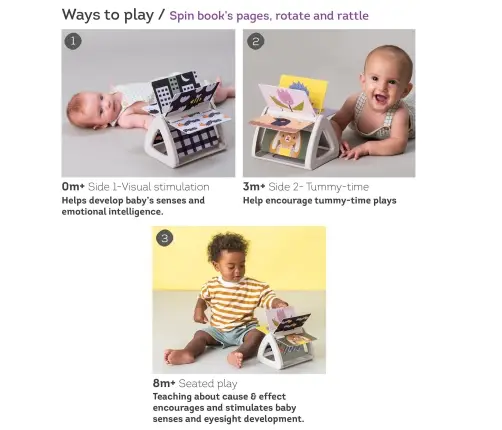 Taf Toys Tummy Time Spinning Book