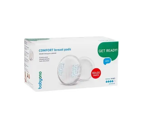 BabyOno ühekordsed rinnapadjad Comfort  50+20 tk