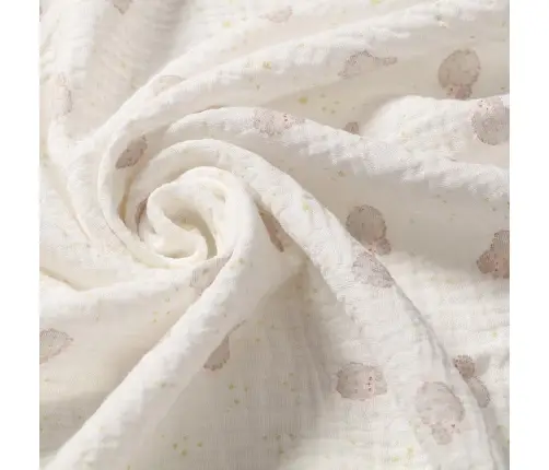 BabyOno crinkled muslin diapers 70x70cm, Beige 3pcs