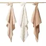 BabyOno crinkled muslin diapers 70x70cm, Beige 3pcs