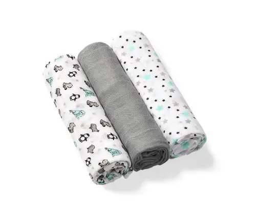 BabyOno bamboo diapers 3pcs, Grey