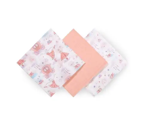 BabyOno Muslin diapers super soft 3pcs Pink