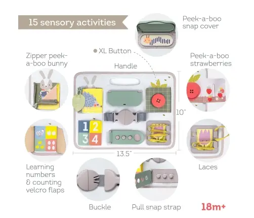 Taf Toys activity Buckles Board