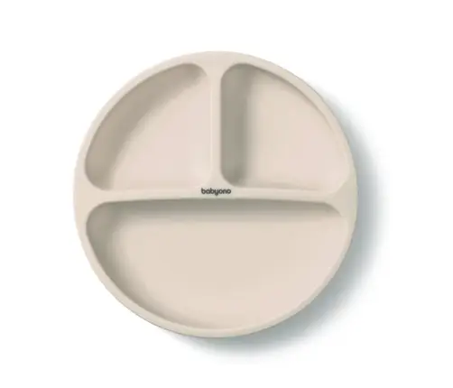 BabyOno silicone suction plate Beige