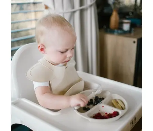BabyOno silicone suction plate Beige