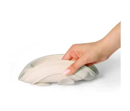 BabyOno silicone suction plate Beige