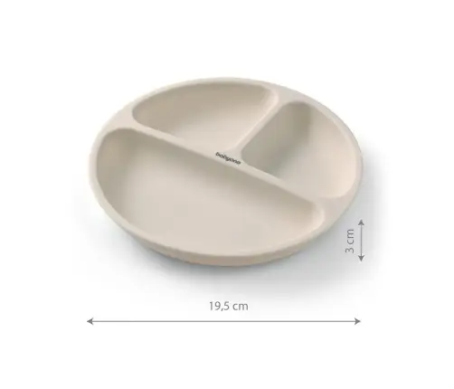 BabyOno silicone suction plate Beige