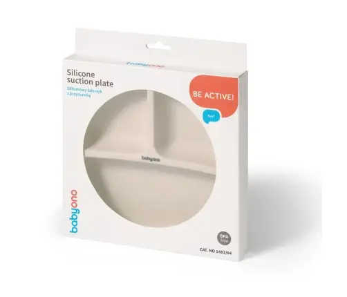 BabyOno silicone suction plate Beige