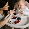 BabyOno silikoonist sektoritega taldrik Sinine