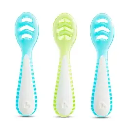 Munchkin 3pk Gentle Dip Self-feeding Utensil Blue/Green Munchkin 3pk Gentle Dip Self-feeding Utensil Blue/Green