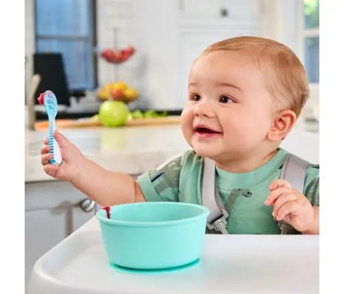 Munchkin 3pk Gentle Dip Self-feeding Utensil Blue/Green