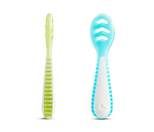 Munchkin 3pk Gentle Dip Self-feeding Utensil Blue/Green