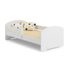 Bērnu gulta Luk ar matraci un aizsargbarjeru 164 cm x 85 cm x 63 cm