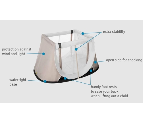 Aeromoov AeroSleep Grey rock Кроватка-манеж для путешествий