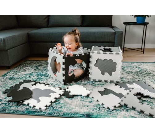Aktivitātes paklājs Puzzle Kidwell Happy Zoo 30x30 cm 36 elementi