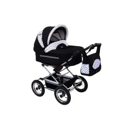Baby Fashion Fanari 119 Black dots Bērnu Ratiņi 2in1