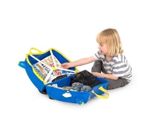 Bērnu koferis ar riteņiem Trunki Percy Police car