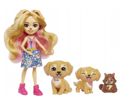 Enchantimals Gerika Golden Retriever & Family Кукла HHB85