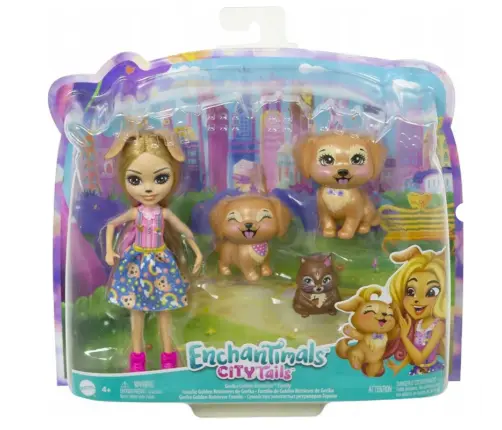 Enchantimals Gerika Golden Retriever & Family Кукла HHB85