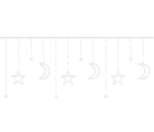 Ziemassvētku virtene Moon 2022 Warm White 4,5 m