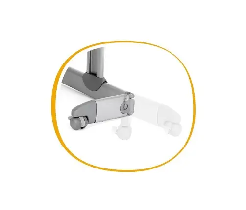 Joie Roomie Pilkas Flanelinis Lova-sūpynės su nuleidžiamu šonu