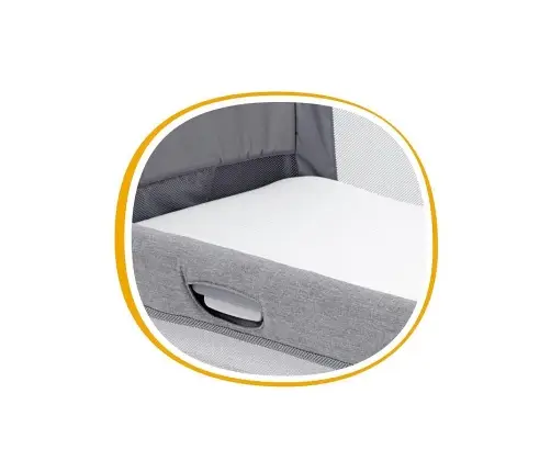 Joie Roomie Pilkas Flanelinis Lova-sūpynės su nuleidžiamu šonu