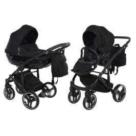 Junama Basic 01 Black Bērnu rati 2in1