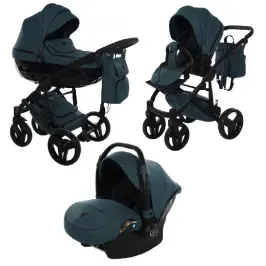 Junama Basic 02 Teal Bērnu rati 3in1