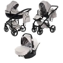 Junama Basic 05 Clay grey Bērnu rati 3in1
