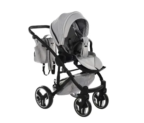 Junama Basic 06 Grey mist Bērnu rati 2in1