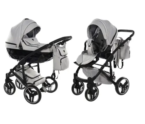 Junama Basic 06 Grey mist Bērnu rati 2in1