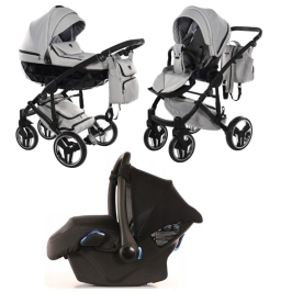 Junama Basic 06 Grey mist Bērnu rati 3in1