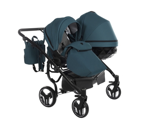Junama Basic Duo 02 Teal Dvīņu rati 2in1