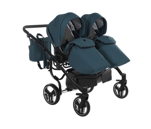Junama Basic Duo 02 Teal Dvīņu rati 2in1