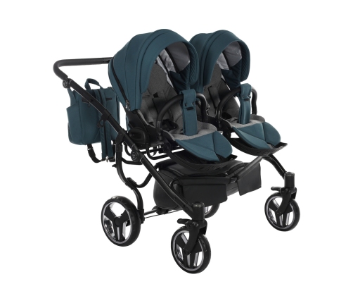 Junama Basic Duo 02 Teal Dvīņu rati 2in1