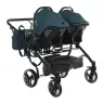 Junama Basic Duo 02 Teal Dvīņu rati 3in1