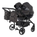 Junama Basic Duo 03 Black Nickel Dvīņu rati 2in1